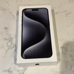 Apple A2849 iPhone 15 Pro MAX Black Titanium 512GB Empty Box with charging cord